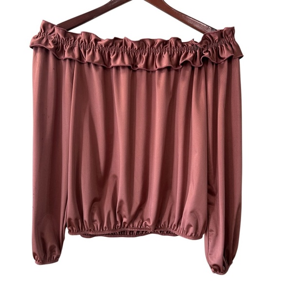 The Nines Mauve Off the Shoulder Top Size S Women - Picture 1 of 8
